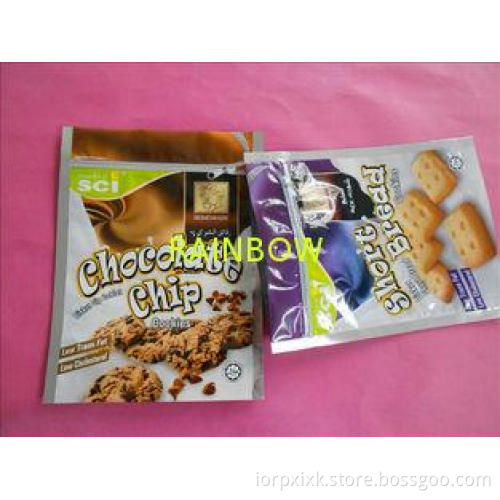 OEM Stand Up Zipper Cookies / Snack Bag Packaging with Zip